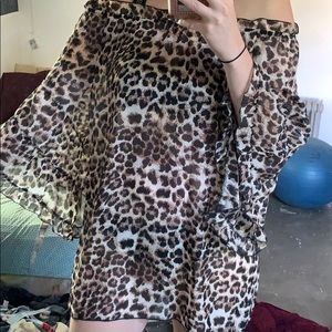 Cheetah bathing suit cover